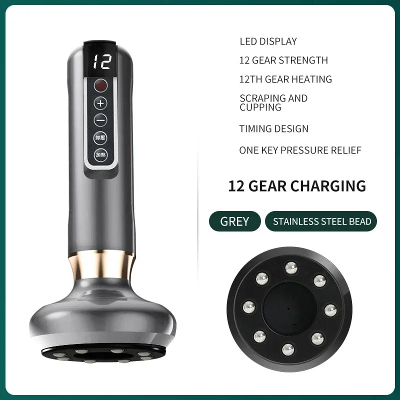 Tricolor Electric GuaSha Massager Anti-Cellulite Vacuum Suction & Slimming Therapy