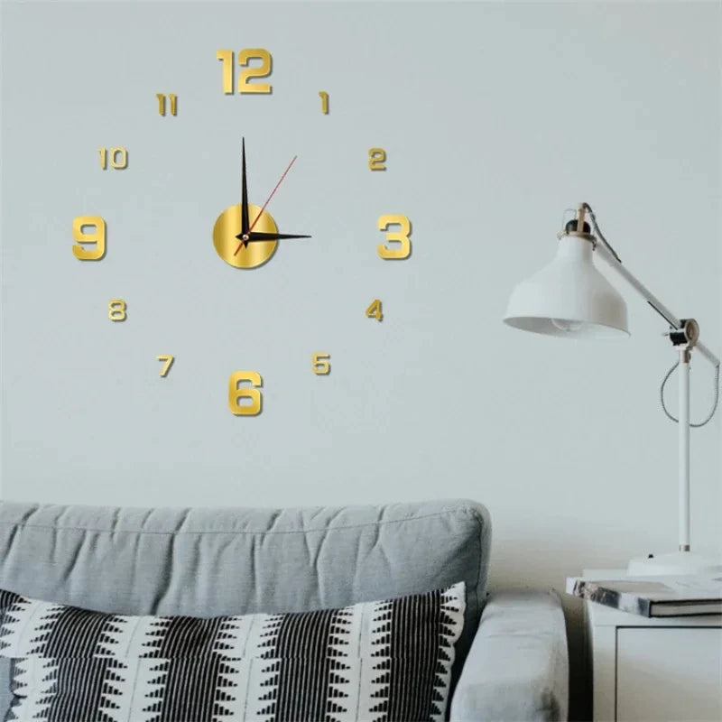 Luminous DIY Stereoscopic Digital Wall Clock, Silent Home Decoration for Living Room & Bedroom