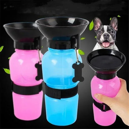 500ml Outdoor Portable Pet Water Bottle – Travel Feeder Cup for Dogs & Cats