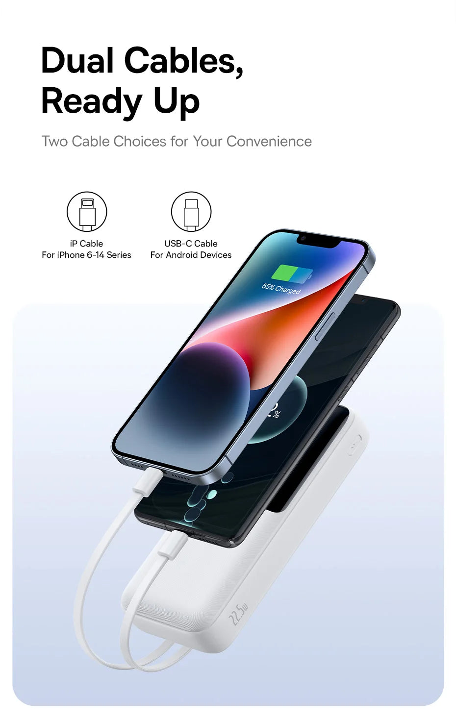 Baseus 20000mAh Power Bank, PD 22.5W Fast Charging, External Battery Charger for Xiaomi, Poco, iPhone, Samsung, iPad
