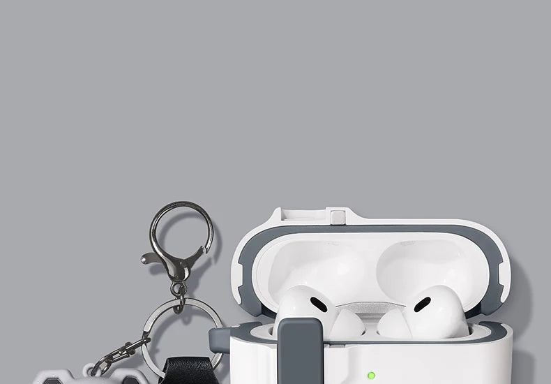 Protective Case for AirPods 4 - Luxury Shockproof Cover with Hook for AirPods Pro 2 & 3