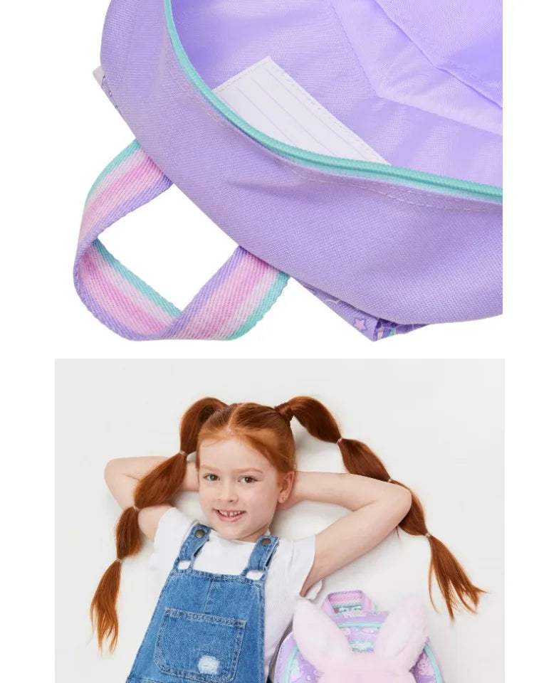 Genuine Australian Smiggle Angel Rabbit School Supplies Set, Large Capacity Backpack & Water Cup for Kids