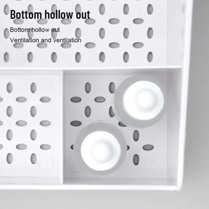 1PC White Makeup Storage Box - Plastic Drawer Organizer for Cosmetics & Skin Care