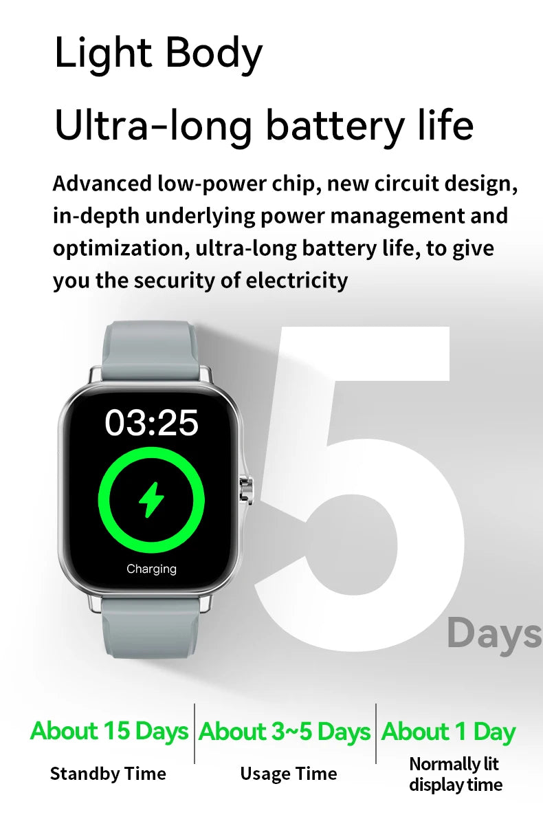 LAXASFIT 2025 Smart Watch, Bluetooth Talk, Full Touch Screen, Heart Rate Monitor, Sports Fitness Tracker for Men & Women