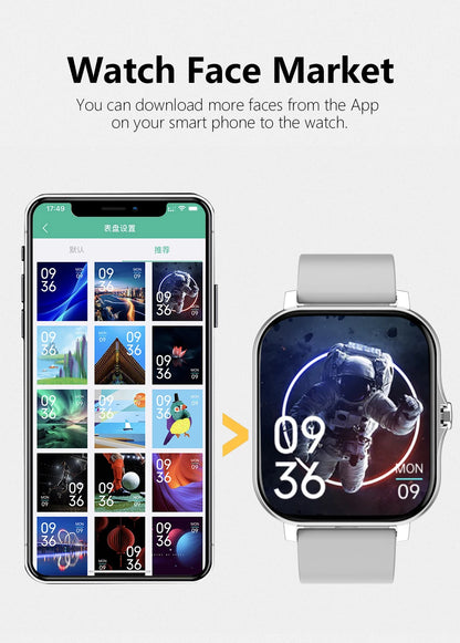 2025 Sport Smart Watch, Fitness Tracker, Health Monitor, Waterproof, Bluetooth Call for Men & Women, IOS, Xiaomi, Huawei
