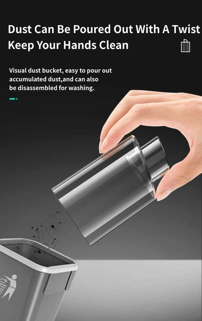 15000Pa Wireless Mini Handheld Vacuum Cleaner - High Suction for Home, Car & Pet Hair Removal