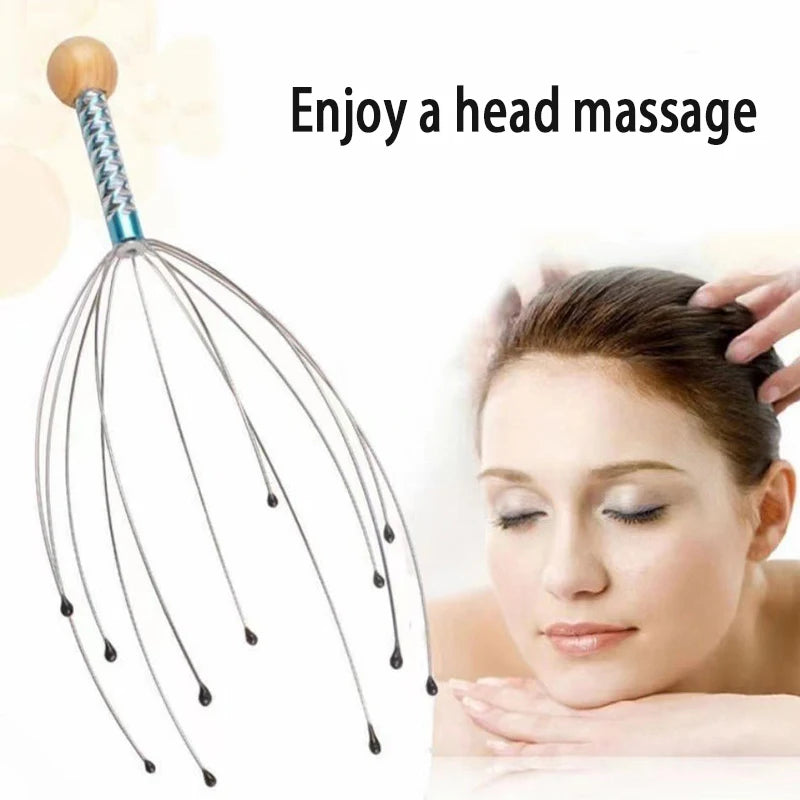 1PC Head Massager Octopus Scalp Tool - Health & Wellness Therapy for Relaxation and Relief