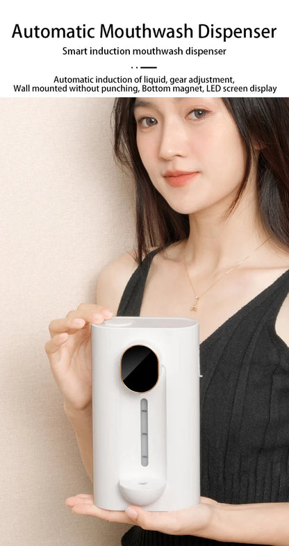 40Ml Wall-Mount Automatic Mouthwash Dispenser Bottle