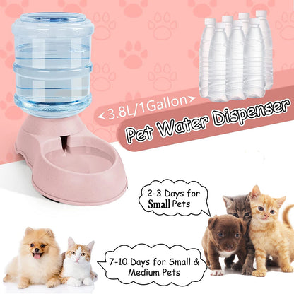 Automatic Pet Water Dispenser & Feeder - Large Capacity for Dogs & Cats