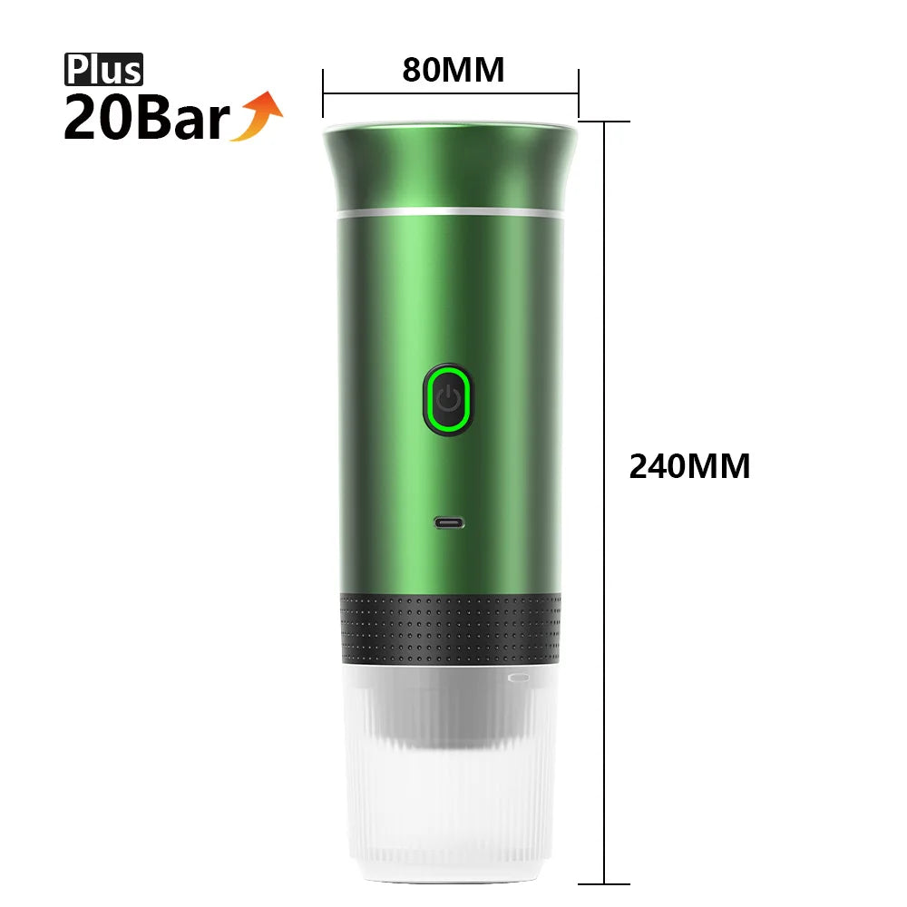 Wireless Portable Espresso Coffee Machine - 3-in-1 Travel Maker for Car, Home & Camping