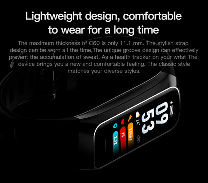AMOLED Smartwatch with Body Temperature Monitor, Fitness Tracker, 3ATM Waterproof, for Men & Women, Compatible with IOS/Xiaomi
