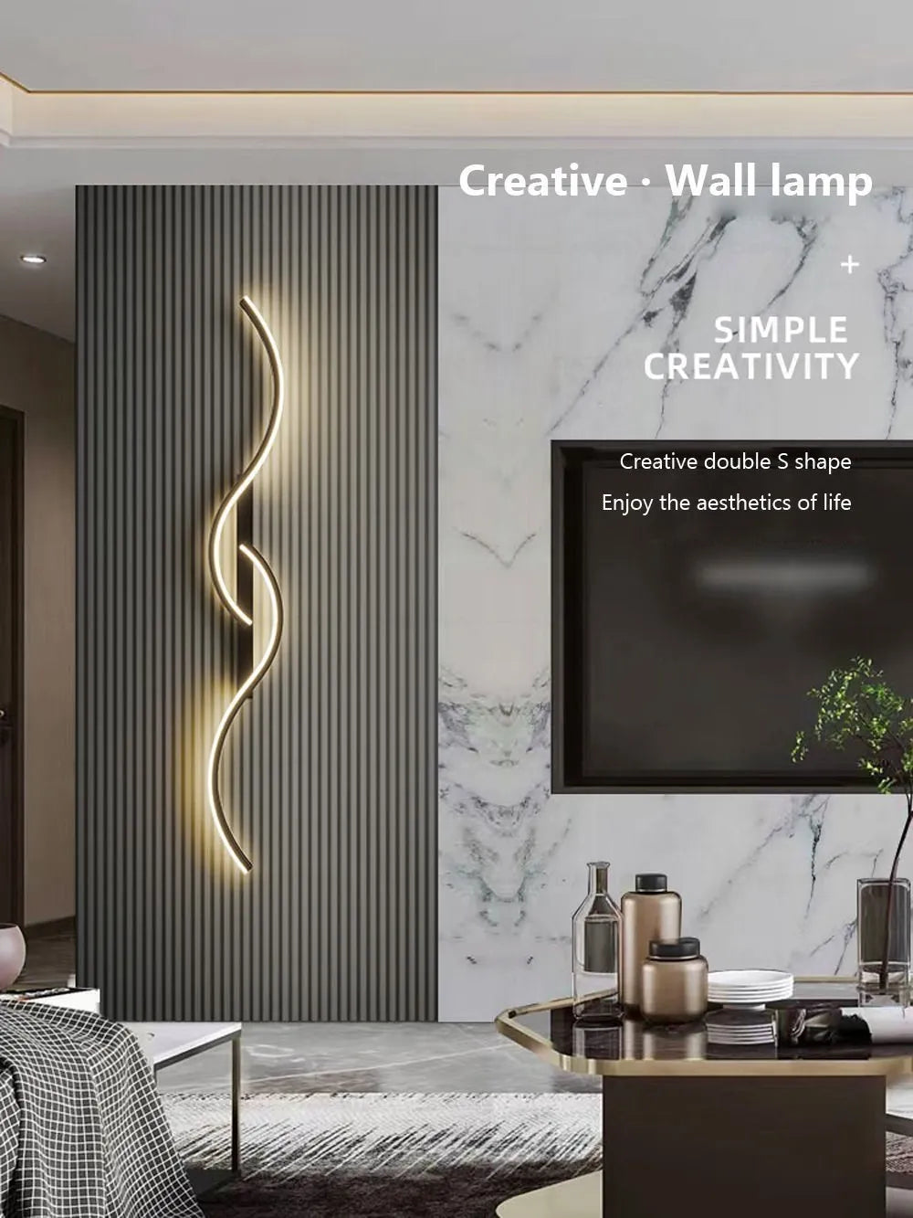 Modern LED Wall Lamp - Minimalist Bedside & Living Room Strip Sconce Indoor Lighting Fixture