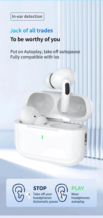 Tideboom W01 TWS Max Wireless Bluetooth Earbuds - Noise Cancelling for iPhone & Android