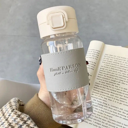 500ml Creative Water Bottle with Straw, Leak-Proof Portable Cup for School Kids