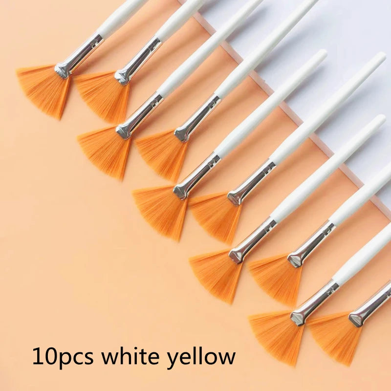 Fan Shape Foundation Makeup Brushes – 10/20/50pcs Multifunctional for Face Mask & Beauty Tools