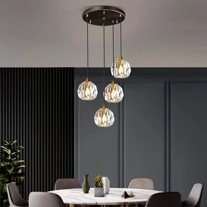 Modern Glass Pendant Lights, LED Ceiling Lamp & Hanging Chandelier for Dining Room