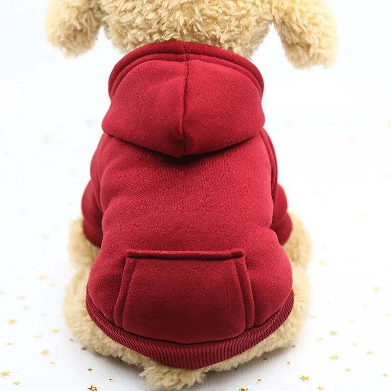 Fashion Dog Hoodie – Warm Autumn & Winter Small Pet Clothes, Thickened Two-Legged Sweater
