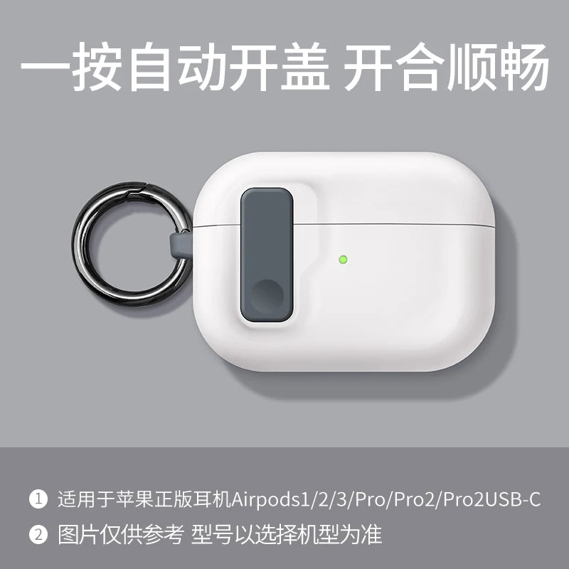 Protective Case for AirPods 4 - Luxury Shockproof Cover with Hook for AirPods Pro 2 & 3