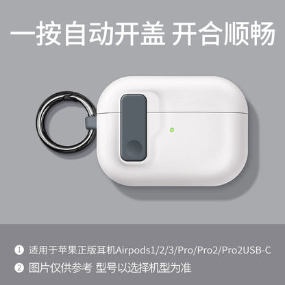 Protective Case for AirPods 4 - Luxury Shockproof Cover with Hook for AirPods Pro 2 & 3