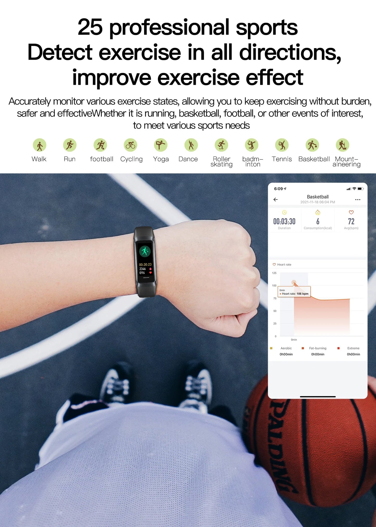 AMOLED Smartwatch with Body Temperature Monitor, Fitness Tracker, 3ATM Waterproof, for Men & Women, Compatible with IOS/Xiaomi