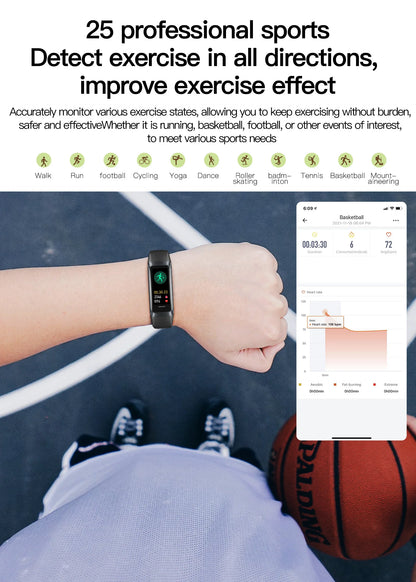 AMOLED Smartwatch with Body Temperature Monitor, Fitness Tracker, 3ATM Waterproof, for Men & Women, Compatible with IOS/Xiaomi