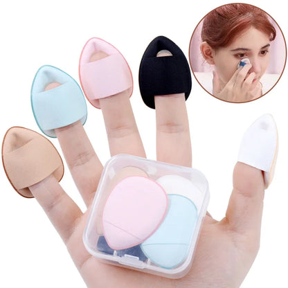 5/10Pcs Mini Finger Puff – Air Cushion Powder Sponge for Foundation & BB Cream Application
