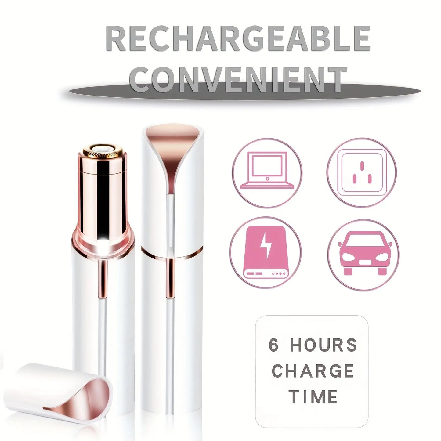 Portable Lipstick Electric Hair Remover for Women Painless Facial Shaver Tool