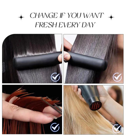 Long Silky Straight Black Synthetic Wig with Bangs for Cosplay & Party