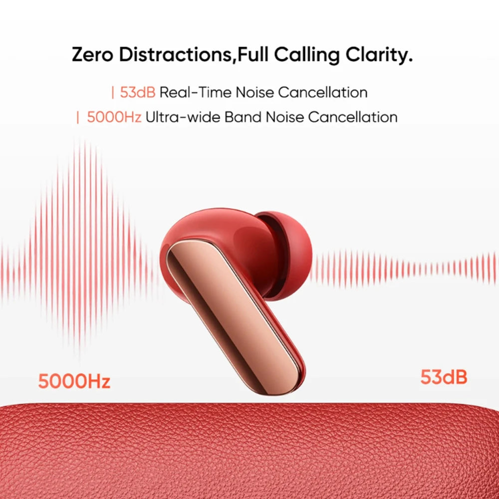 Global Version realme Buds Air 7 Pro - 53dB Active Noise Cancelling TWS Earphones with 48H Battery