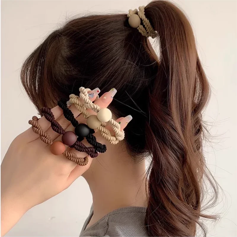 10PCS Leather Headbands - High Elasticity Ponytail Holders, Durable Rubber Bands for Women Hair Accessories