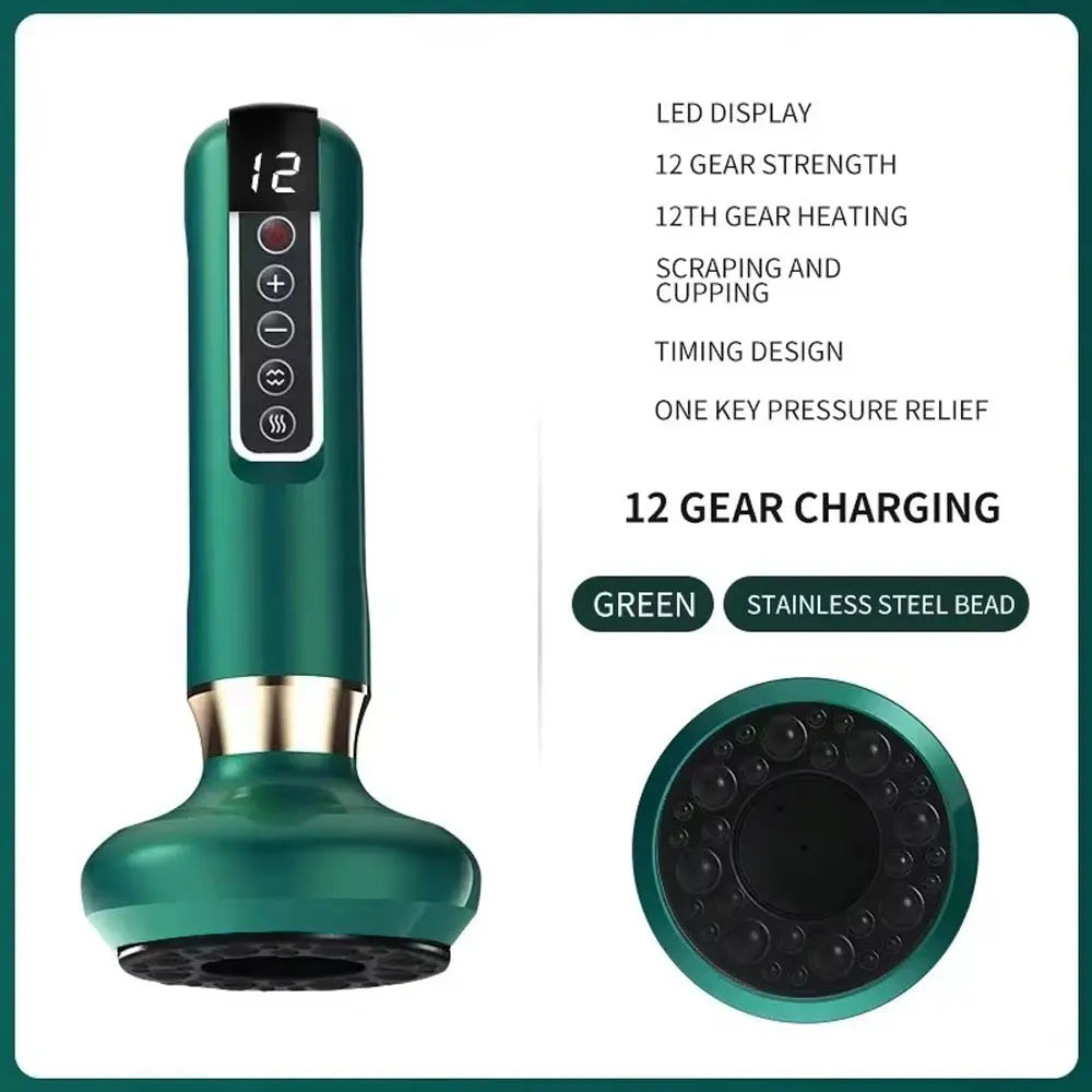 Tricolor Electric GuaSha Massager Anti-Cellulite Vacuum Suction & Slimming Therapy