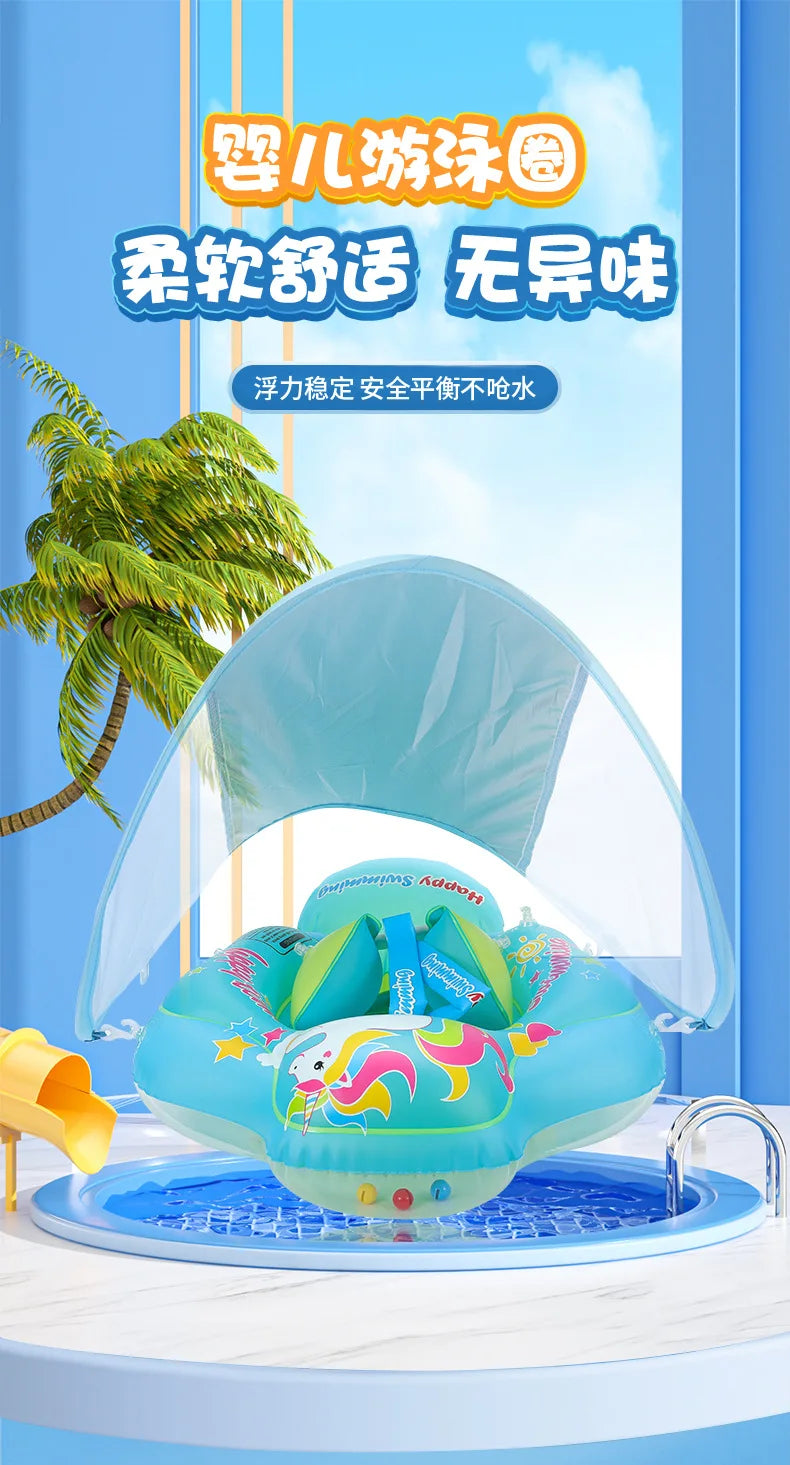Baby Inflatable Swimming Float, Infant Swim Ring for Toddlers and Kids