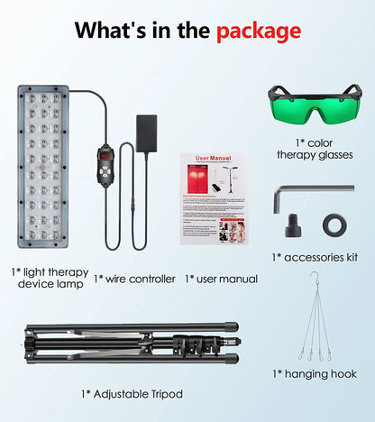 LED Red Light Therapy Lamp for Full Body & Face Muscle Relief and Beauty