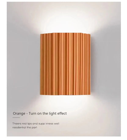 Macaron LED Wall Lamp - Resin Luxury Sconce for Living Room, Bedside & Hallway Decor
