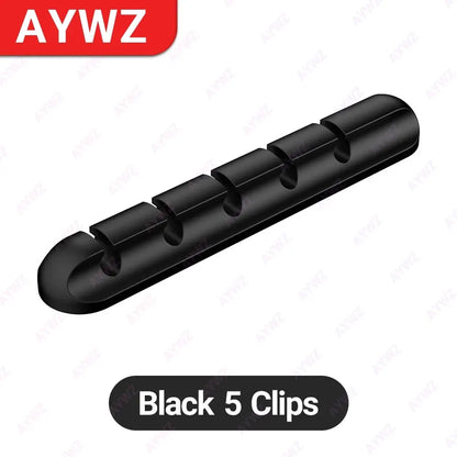 Adhesive Cable Holder Clips - Cord Management Organizer for Desktop, USB, Power, and Mouse Cables