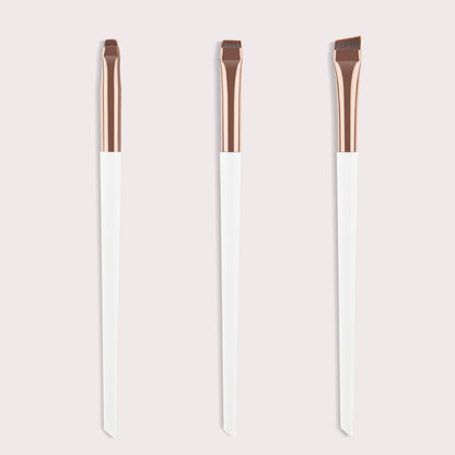 Karsyngirl 3PCS Blade Eyeliner & Eyebrow Brush Set - Portable Fine Tip Makeup Tools