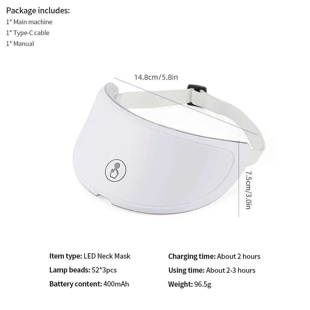 Wireless 7-Color LED Face Beauty Machine - Skin Tightening & Rejuvenation Facial & Neck Mask
