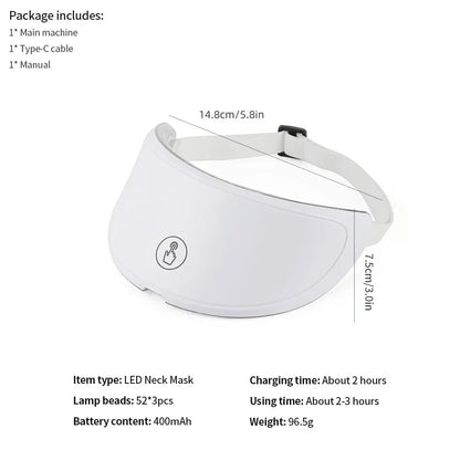 Wireless 7-Color LED Face Beauty Machine - Skin Tightening & Rejuvenation Facial & Neck Mask