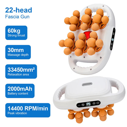 42-Head Fascia Gun High-Frequency Vibration Body Massager for Neck, Back & Waist Relief