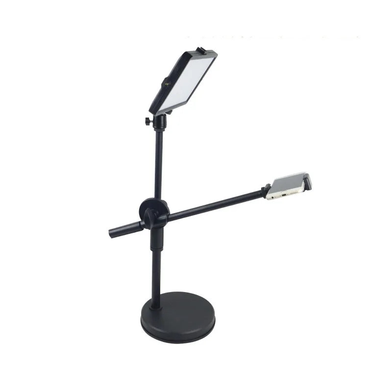 Overhead Tripod with Ring Light - Tabletop Stand & Mobile Phone Holder for Nail Art Photography