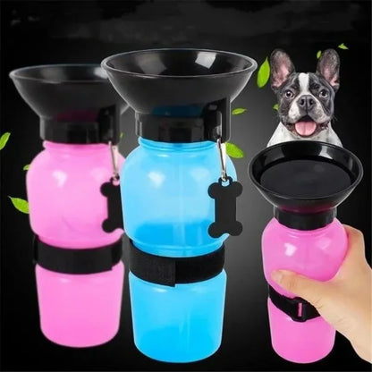 500ml Outdoor Portable Pet Water Bottle – Travel Feeder Cup for Dogs & Cats