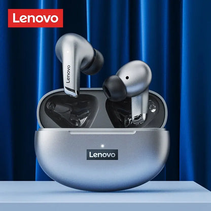 Lenovo LP5 Wireless Bluetooth Earbuds - HiFi Music, Sports Waterproof Headset with Mic for Business & Everyday Use