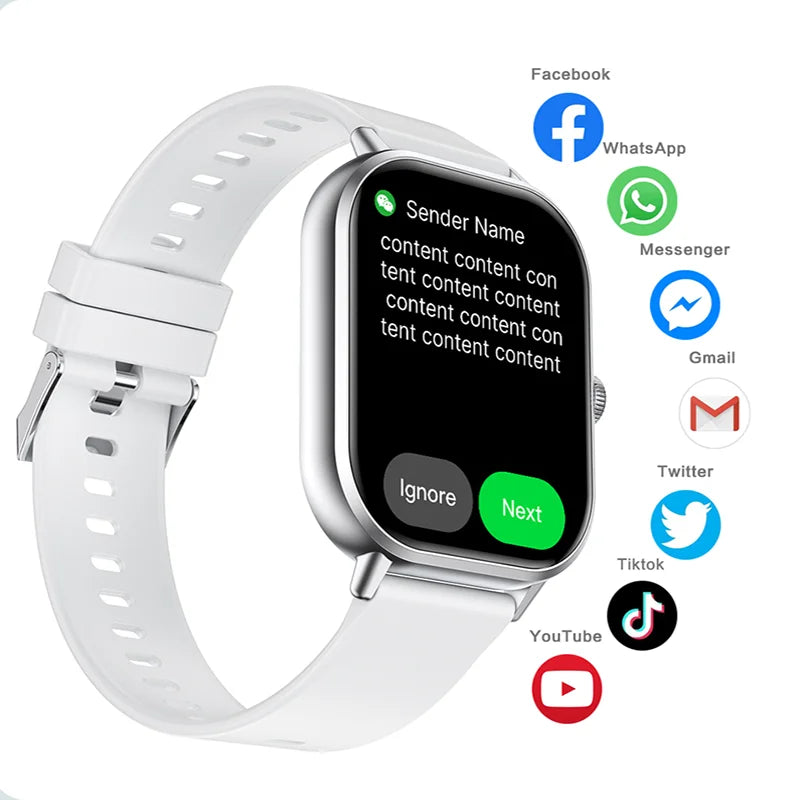 2025 2.01'' Smart Watch, Bluetooth Call, Music Player, Fitness Tracker, Sport Waterproof Watch for Men & Women, iPhone/Android