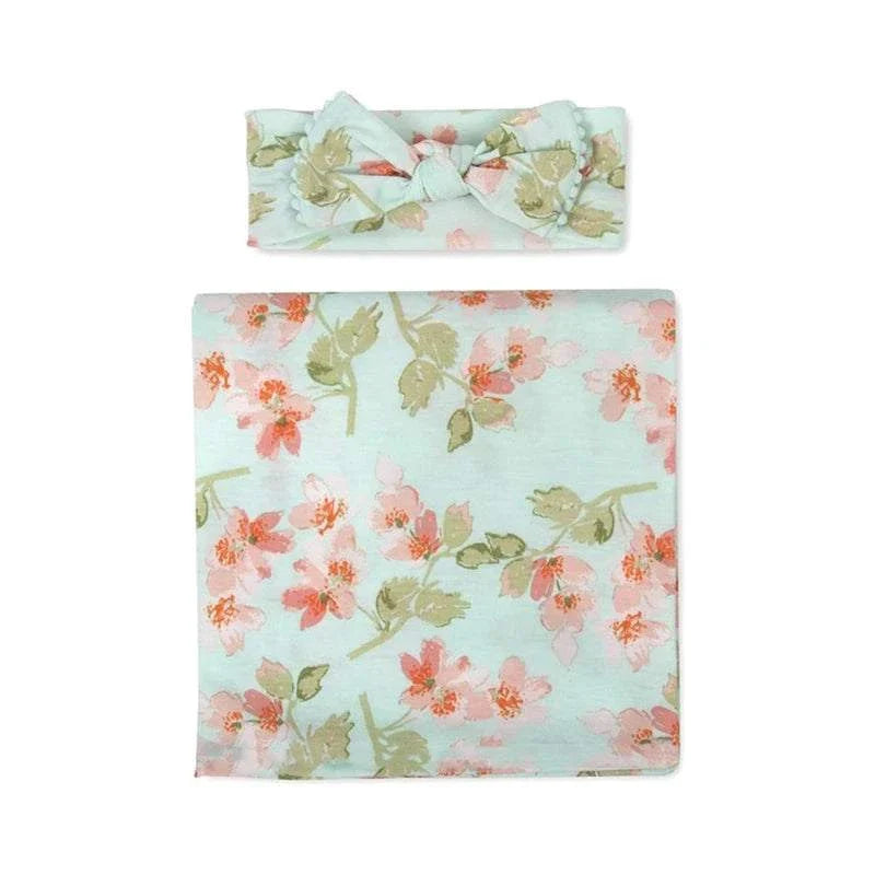 Cotton Floral Receiving Blanket