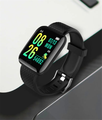 Smartwatch for Men & Women, Fitness Tracker, Message Notifications, Wristwatch with Heart Rate Monitor, Birthday Gift for Android/iOS