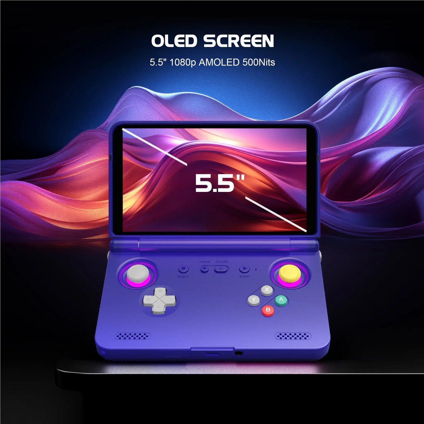 Retroid Pocket Flip 2 Retro Handheld Game Console - SD865/D1100, 5.5" 1080p Foldable Screen, 5000mAh Battery