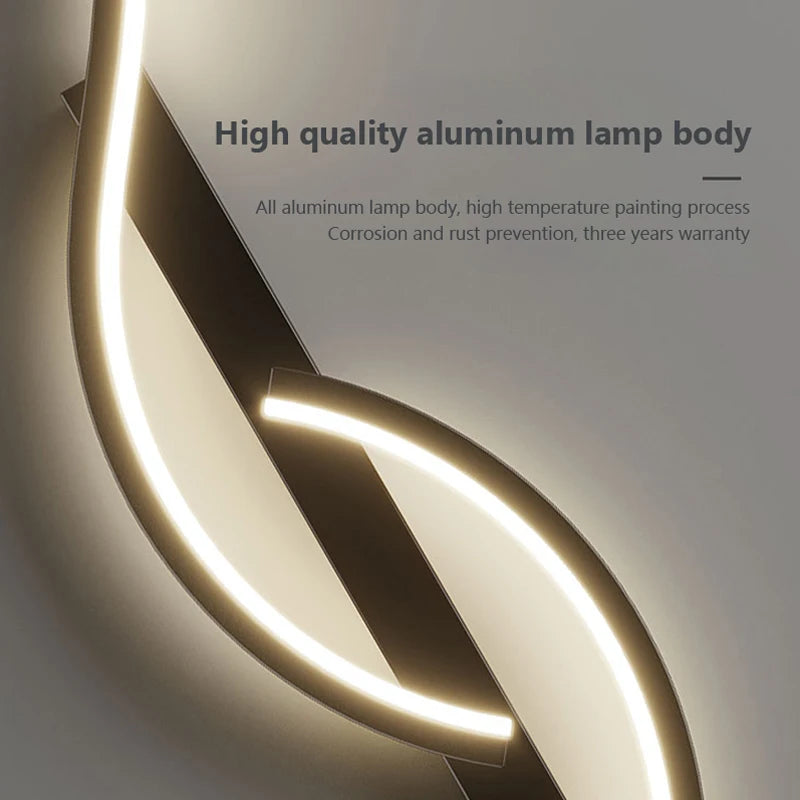Modern LED Wall Lamp - Minimalist Bedside & Living Room Strip Sconce Indoor Lighting Fixture