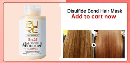 PURC 1000ml Keratin Hair Straightening & Smoothing Treatment for Curly, Frizzy Hair Professional Brazilian Keratin Care