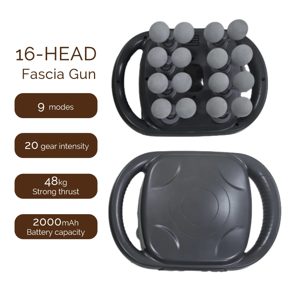 42-Head Fascia Gun High-Frequency Vibration Body Massager for Neck, Back & Waist Relief