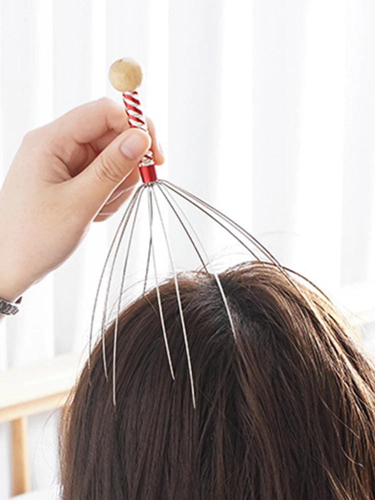 1PC Head Massager Octopus Scalp Tool - Health & Wellness Therapy for Relaxation and Relief